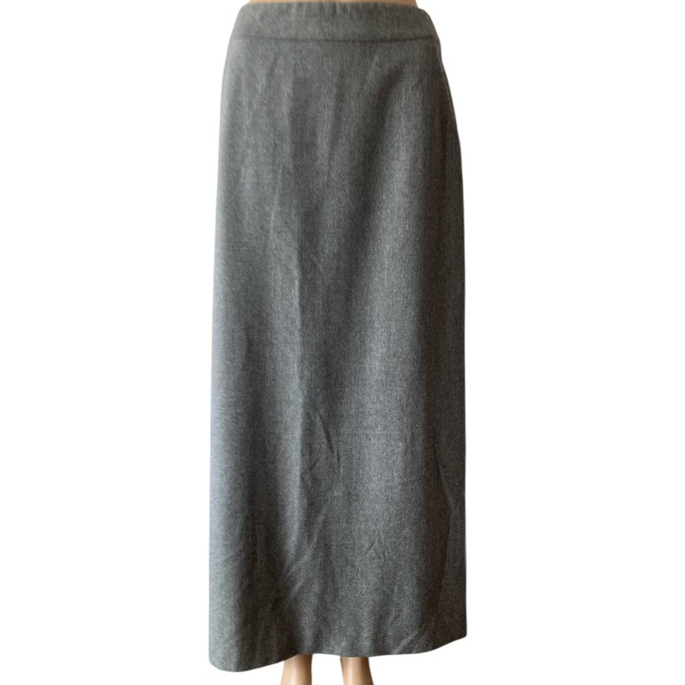 Brooks 346 Gray Pencil Maxi Size 4 Wool Skirt